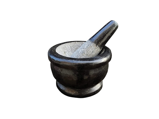 EZAHK Stone Mortar and Pestle Set (5 inch)