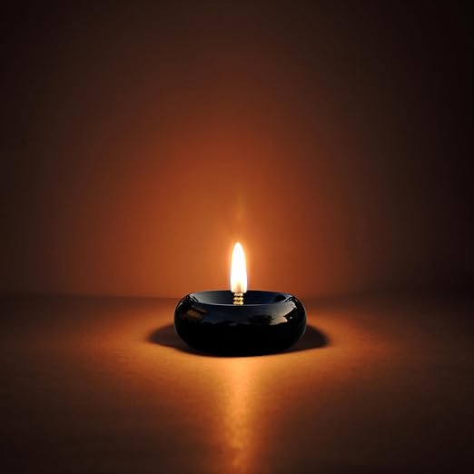 EZAHK Stone Oil Lamps, Heavy Duty (5 inch), Weight - 1.5Kg, Black