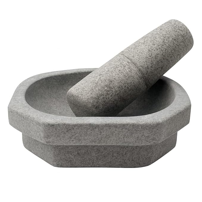 EZAHK Kalvam Stone Mortar and Pestle Set,Masher, Khalbatta, Kharal,for Kitchen, Home, Herbs and Spices (14 inch,10 kg Grey,Very Big Size)