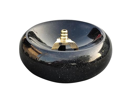 EZAHK Stone Oil Lamps, Heavy Duty (5 inch), Weight - 1.5Kg, Black