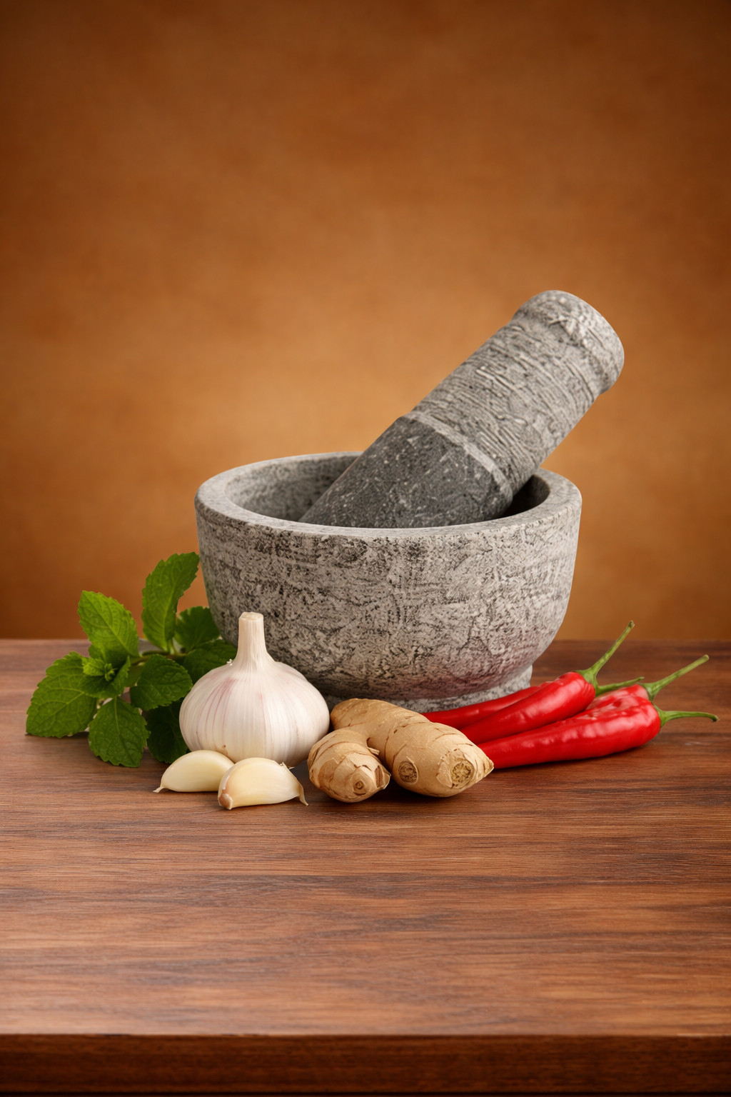 EZAHK Stone Mortar and Pestle Set for Spices, Okhli Masher, Khalbatta Stone, Natural & Traditional Grinder, Musal, Well Design for Kitchen, Home, Herbs (5 inch) Grey