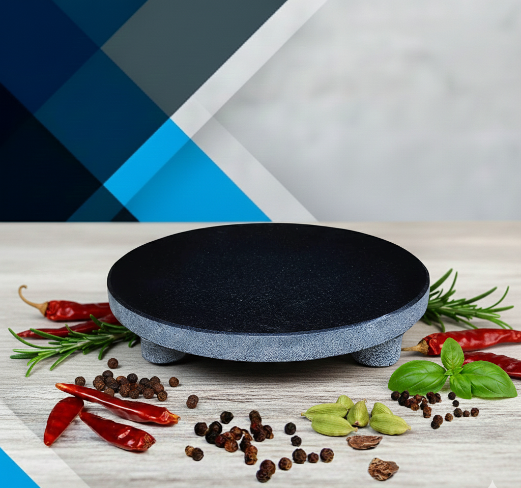 EZAHK Heavy Duty Granite Roti/Chakla/Chapati/Maker (10 inch 2.5kg, Bla ...
