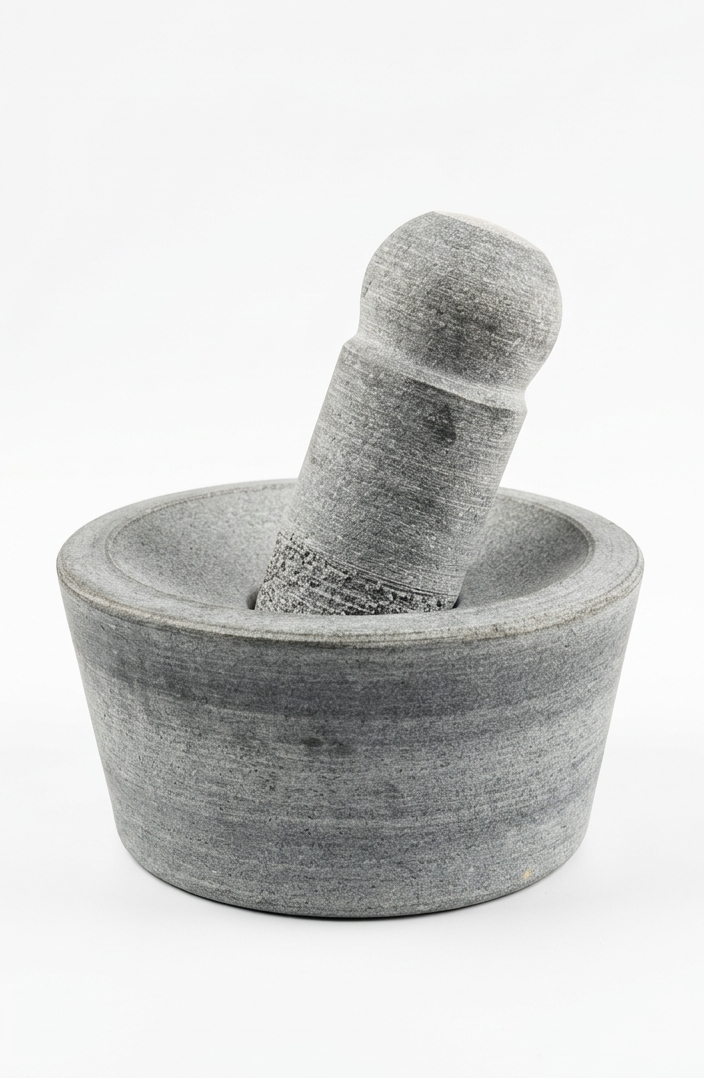 EZAHK (10*5 Inch) Attukal |Traditional Mortar & Pestle for Home