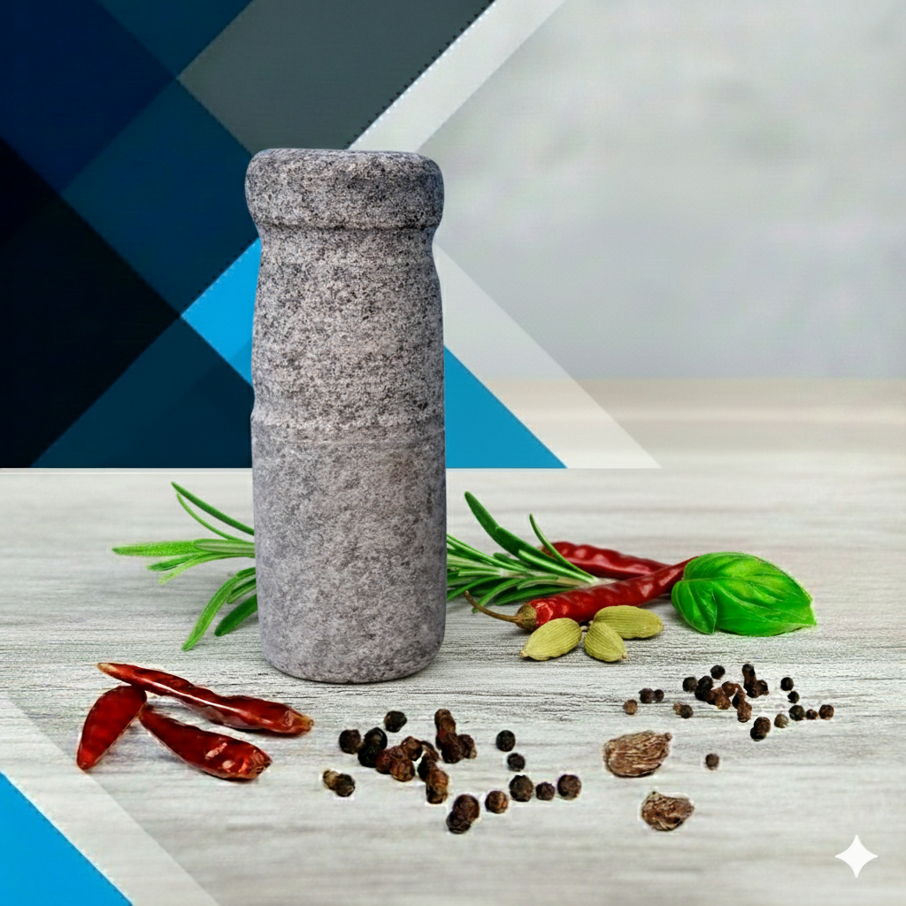 EZAHK Stone Pestle for Mortar Traditional Hand Made (5.5 in)