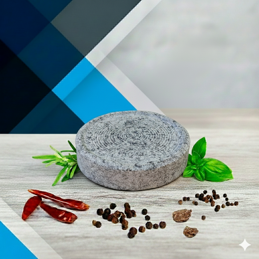 EZAHK Sandalwood,Chandan,Turmeric Grinding/Rubbing Stone (Grey,Large)