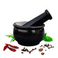 EZAHK Black Granite Stone Mortar and Pestle Set (5.5 inch)