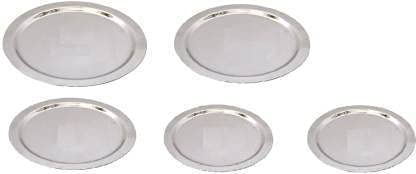 EZAHK Stainless Steel Heavy Gauge Ciba/Lids/Tope Cover 5.5 inch, 6 inch, 6.5 inch, 7 inch, 7.5 inch Lid Set (Stainless Steel)