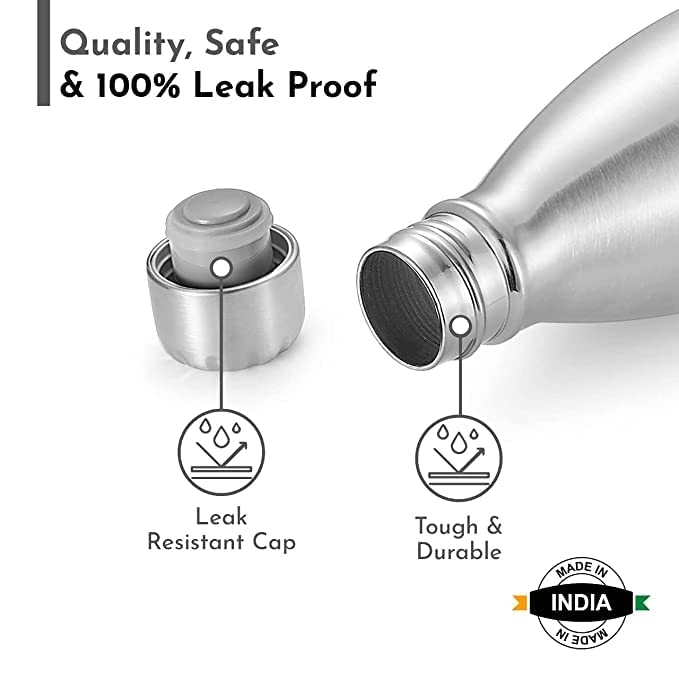 Steel Bottle Stainless Steel Water Bottle 500ml Thermosteel Bottles Metal Double Wall Vacuum Insulated Keeps Cold and Hot 24 Hours Flask for Men Women School Office Home Gym