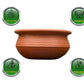 EZAHK Clay Handi Pot for Cooking on Gas Traditional Seasoned Handmade Earthern Cookware for Cooking ( 3L )