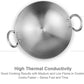 EZAHK 10 Inch Aluminium Kadhai | 2.5 Litre , (Size : 26 cm) Kadai with Handle for Kitchen , Silver - 1KG Weight