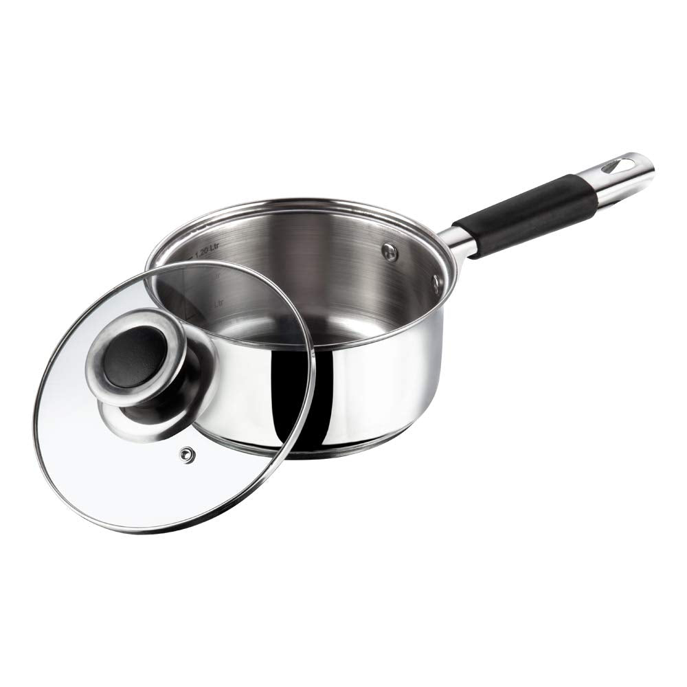 Stainless Steel Induction Friendly Master Chef Cookware Set- 3 Pieces(1- Piece Saucepan (1.5 Ltr) , 1-Piece Casserole (2.1 Ltr) , 1- Piece Kadai (2.0 Ltr) and 3 - Pieces Glass lid)