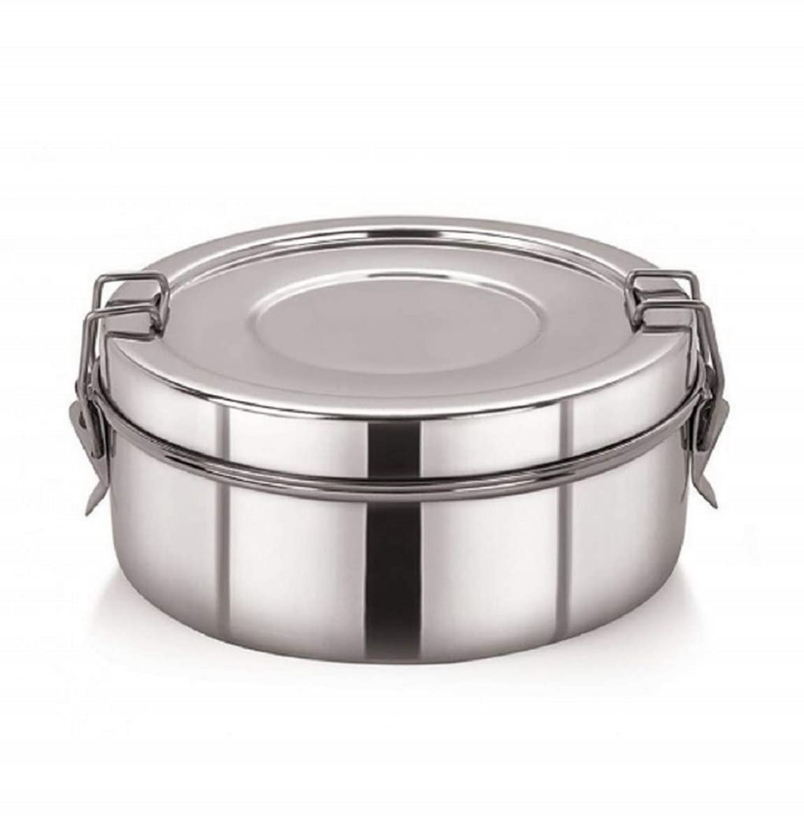 Stainless Steel Round Double Decker Lunch Box-300 ml