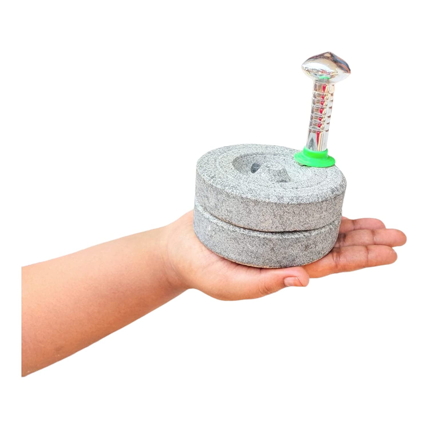 EZAHK Miniature Stone Chakki for Kids Toy,Gift,Vastu,Home Decor,Only For Pooja Purpose(Width 4 inch) Small Size