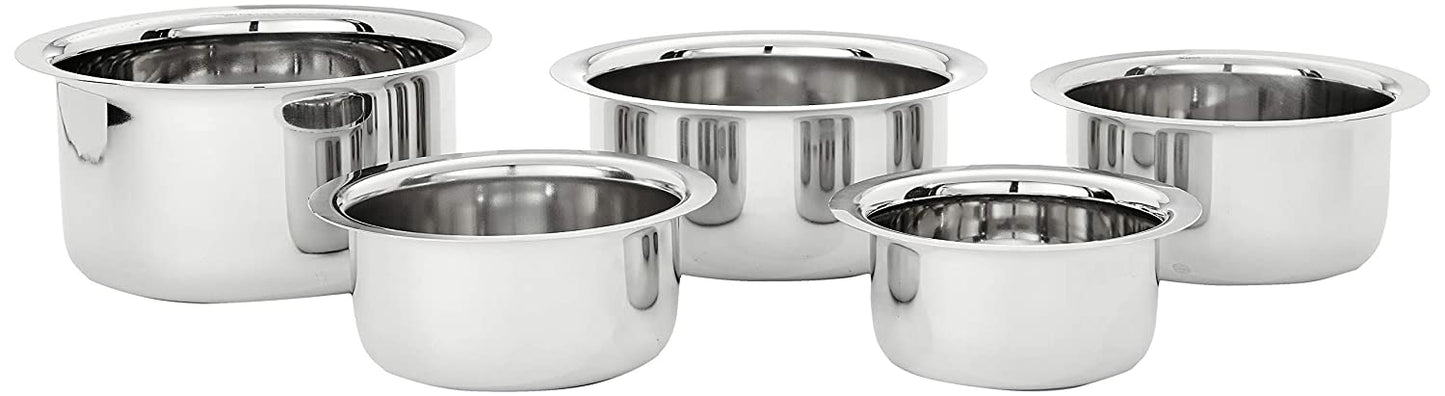 EZAHK Premium Stainless Steel Heavy Gauge Dinner Plate / Kumcha Plate / Thali Plate Set ( 2 Pieces; 27.4 cm Dia)