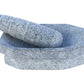 EZAHK Mortar and Pestle Set Stone 6inch greay
