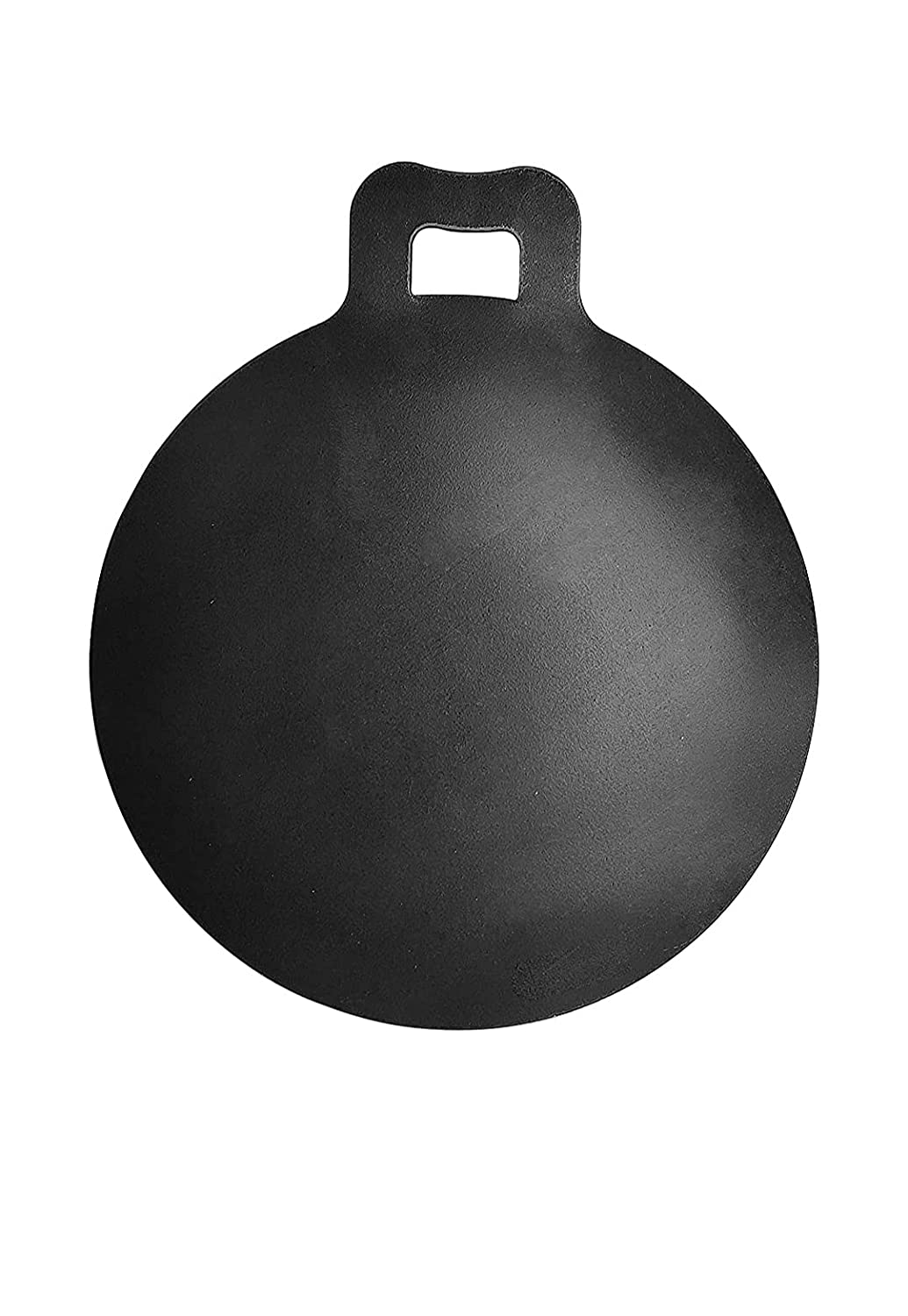 EZAHK Iron Dosa Tawa/ Iron Dosa Kallu Cookware/Large Size Dosa Iron Tawa - 14 Inch with Handle Export Quality (Black)
