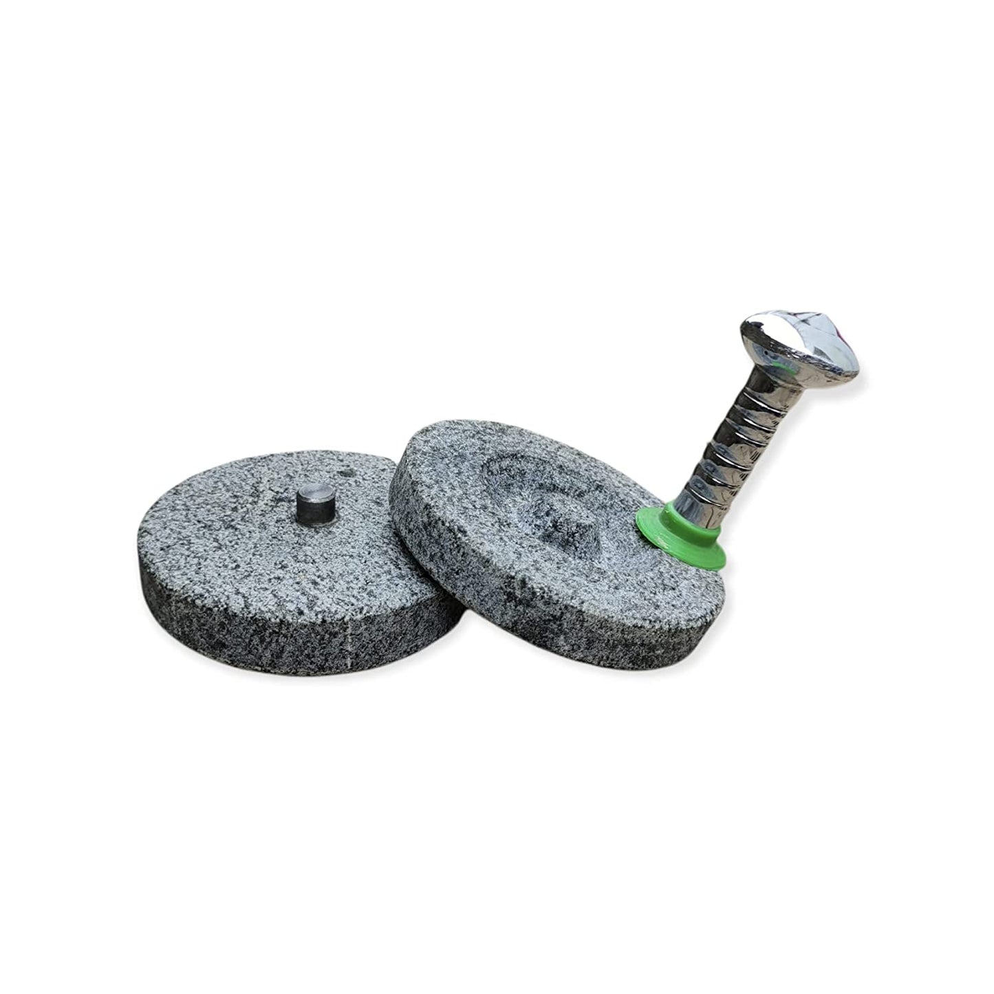 EZAHK Miniature Stone Chakki ( Height 2 inch,Width 4 inch ) Grey