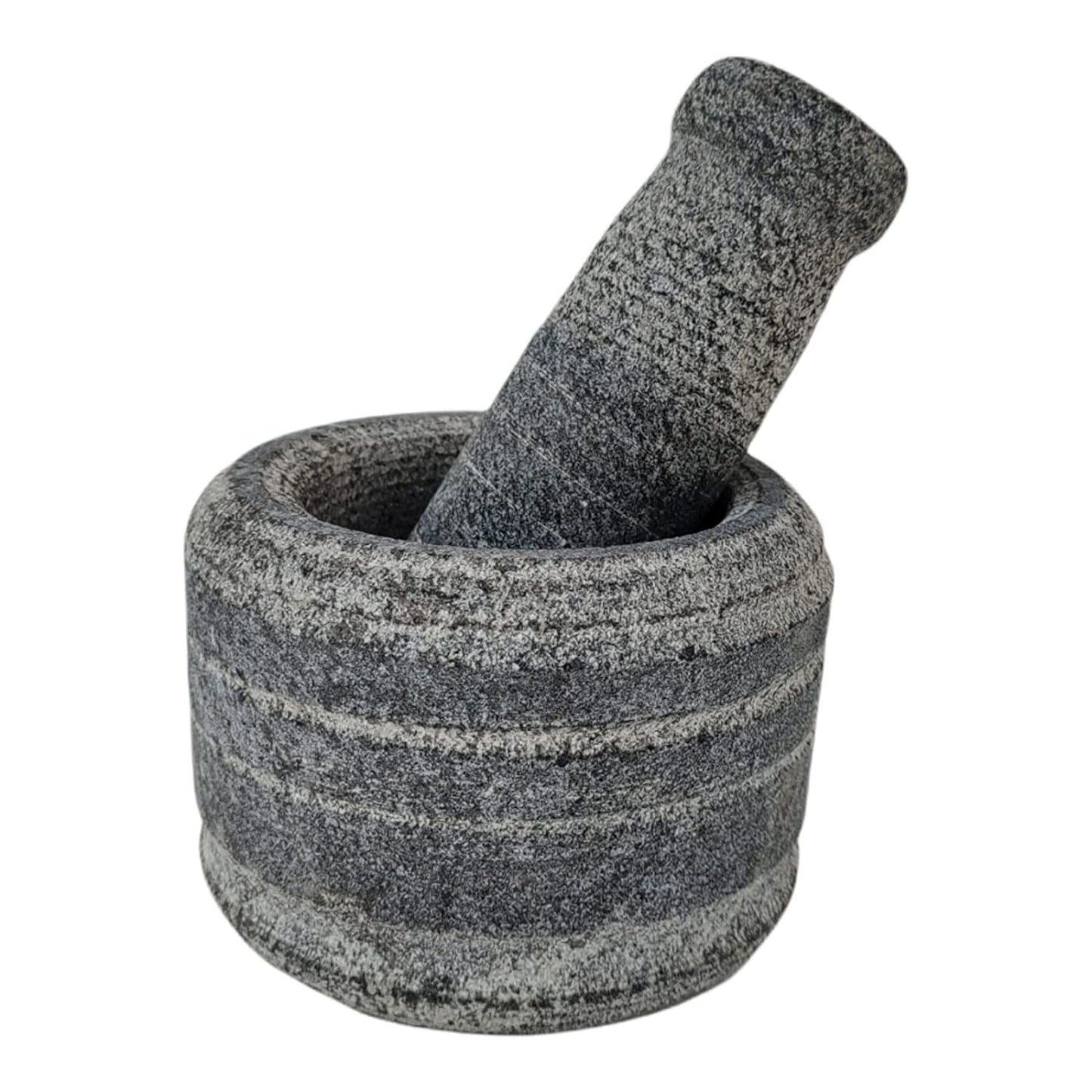 EZAHK Stone Mortar Pestle Set (5.5 inch) Grey