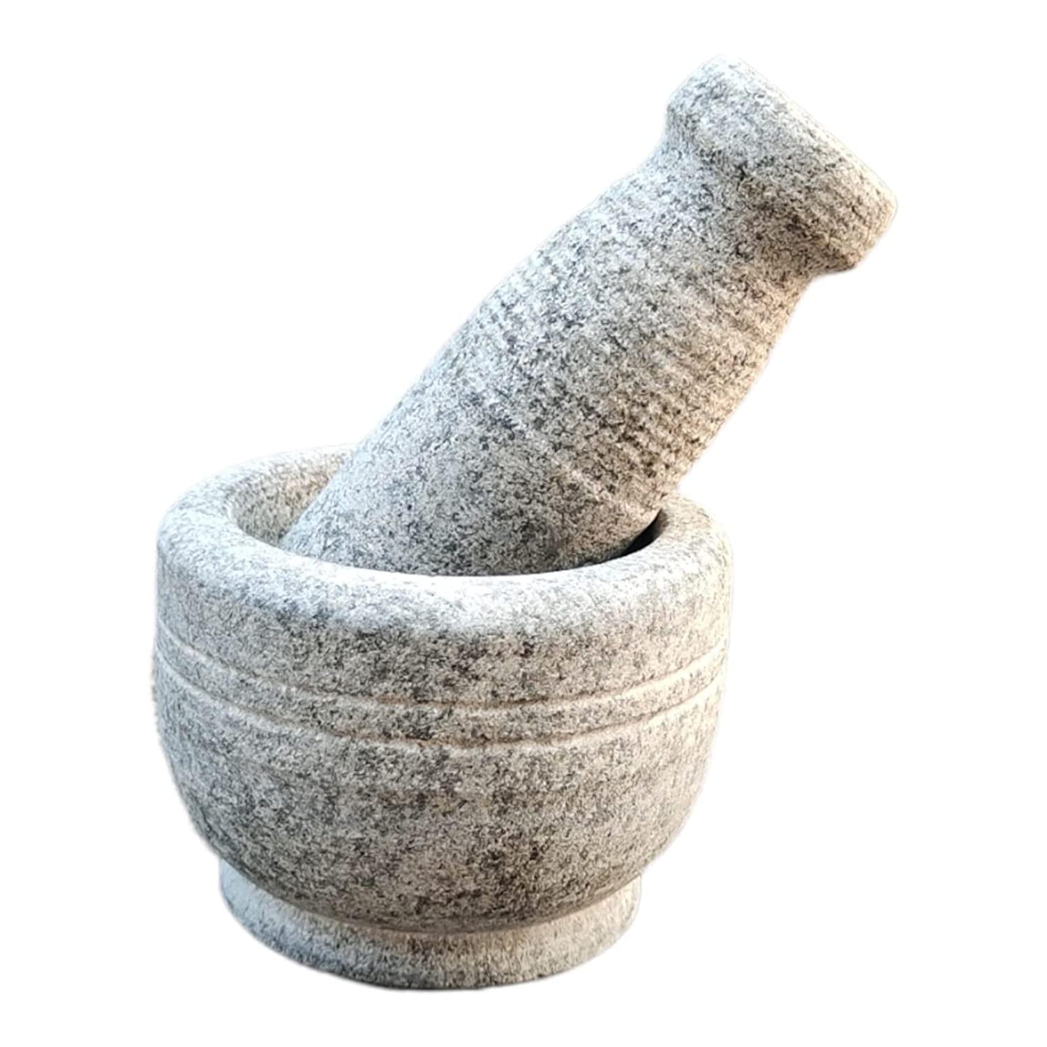 EZAHK Stone Pestle and Mortar Set (4 inch) Small Size