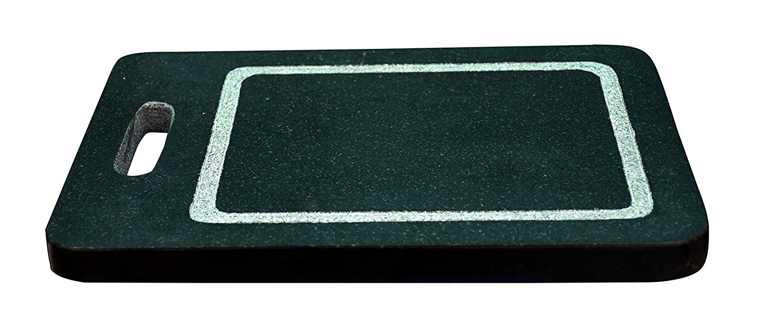 EZAHK Black Granite Stone Cutting Board Size (14x10 in Large), Chopping Board with Holder