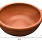 EZAHK Hand Made Clay Open Kadai/Pot for Curry Dal Cooking & Frying (Brown, 2 L)