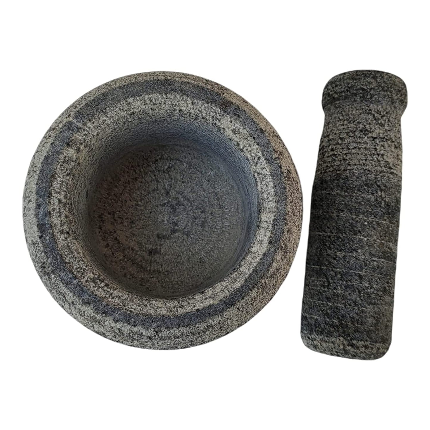 EZAHK Stone Mortar Pestle Set (5.5 inch) Grey