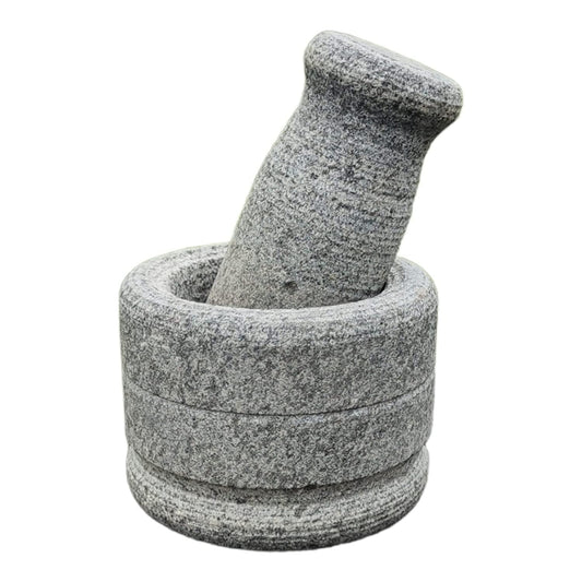 EZAHK Stone Mortar and Pestle Set (Small, 4 inch)