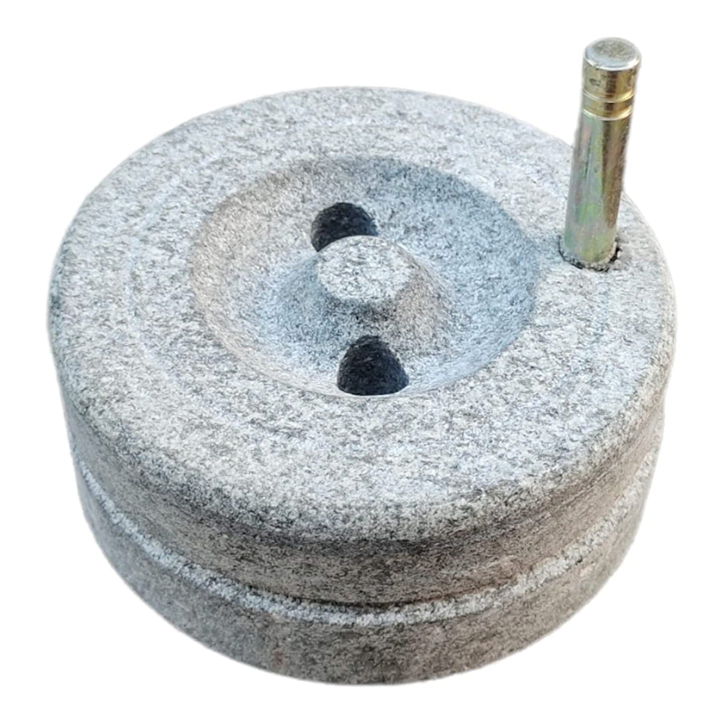 EZAHK Stone Miniature Chakki with Iron Rod (Width 4 inch) - Small Size