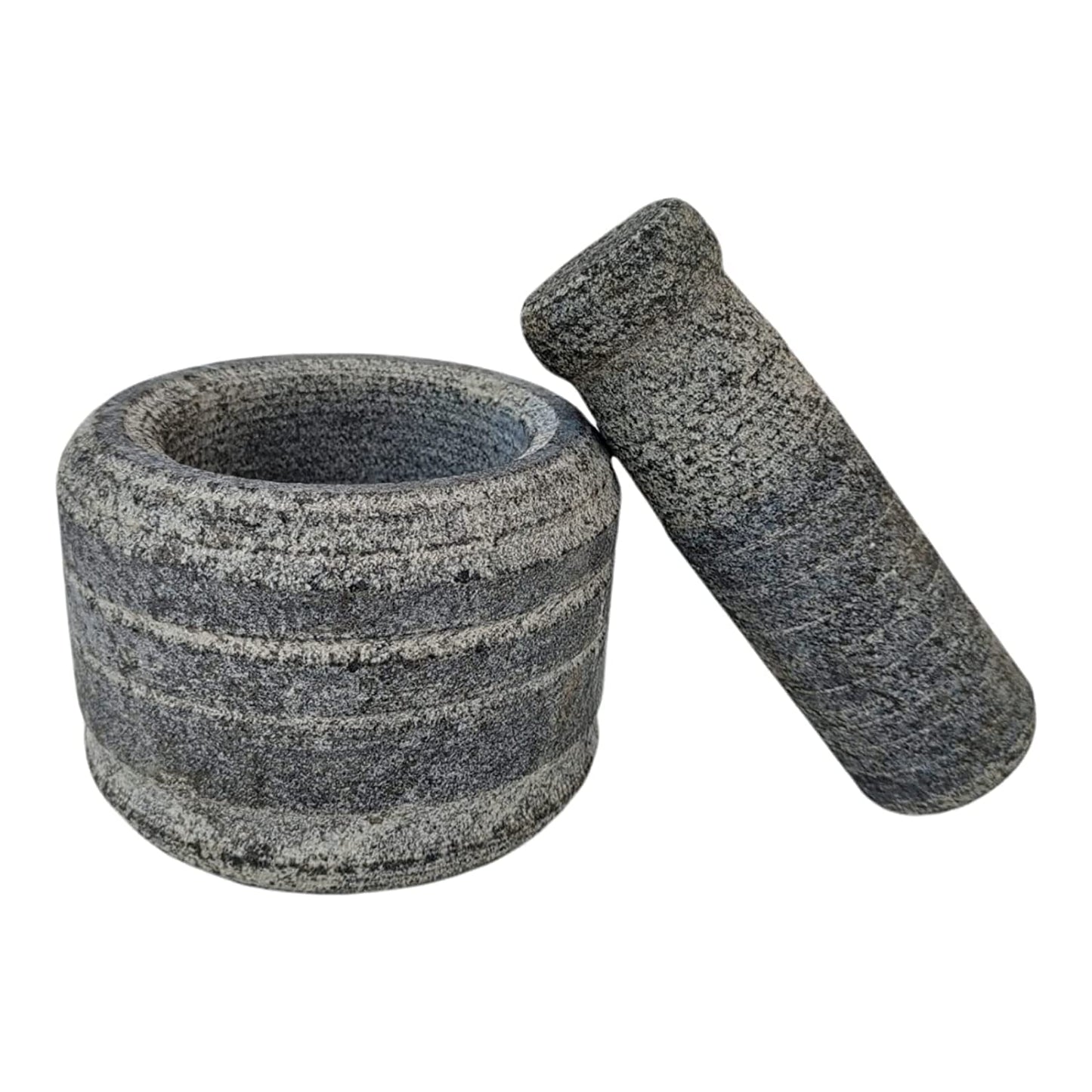 EZAHK Stone Mortar Pestle Set (5.5 inch) Grey