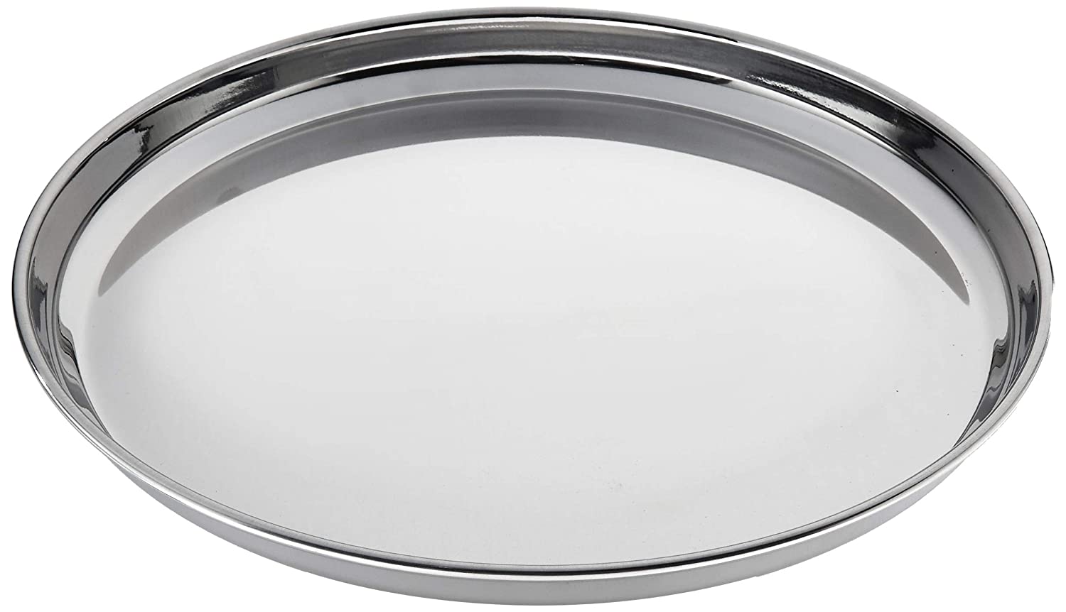 Stainless Steel Dinner Plate Set (6 pieces, 25.5cm dia, Wall Design)