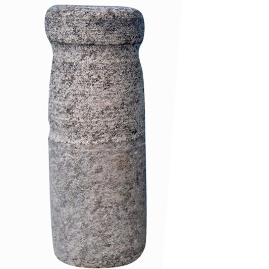 EZAHK Stone Pestle for Mortar, Okhli Masher, Ural, Khalbatta, Kallu, Imam Dasta Grinding, Musal - (6 in)