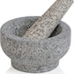 EZAHK Stone Mortar and Pestle Set Bowl unpolished (6 inch) Big Size