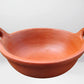 EZAHK Earthen Kadhai, Clay Pot for Cooking, Clay Pottery Mud Pot Handi for Cooking and Serving (Red) 2.5L