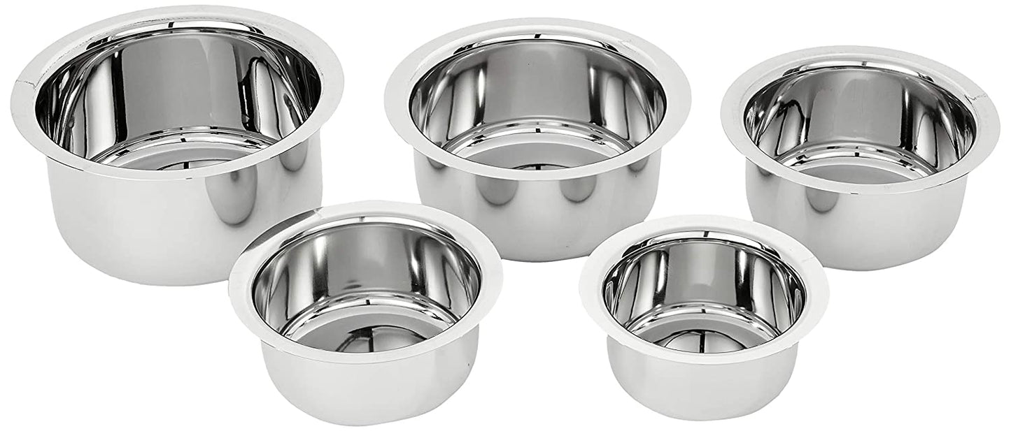 EZAHK Premium Stainless Steel Heavy Gauge Dinner Plate / Kumcha Plate / Thali Plate Set ( 2 Pieces; 27.4 cm Dia)