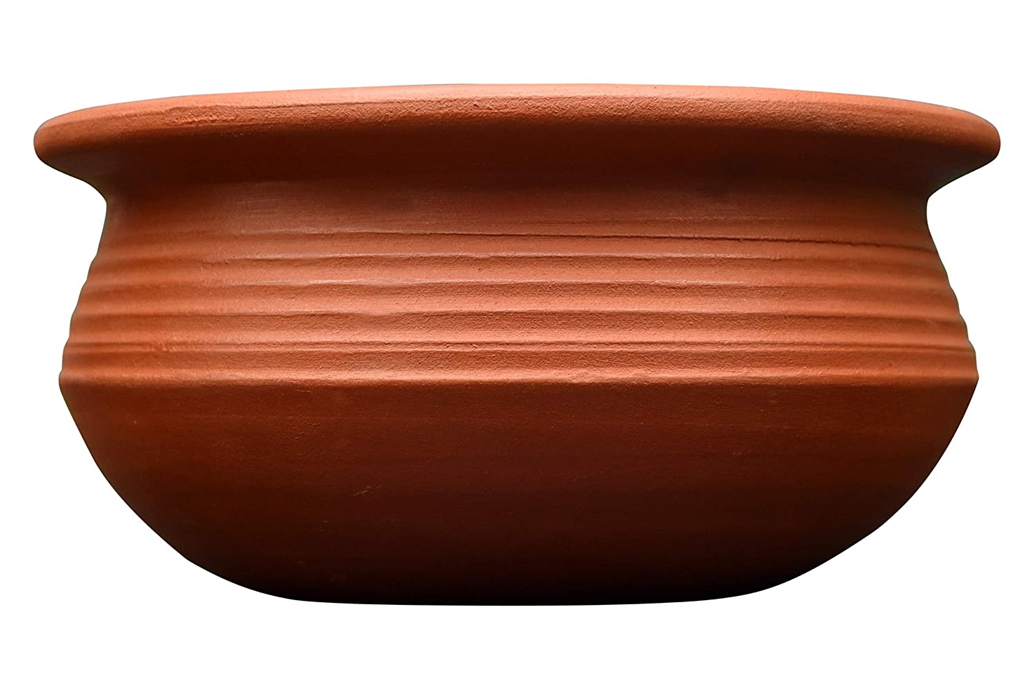 EZAHK Handmade Clay Handi/Curry/Dal for Cooking (1 Litre)