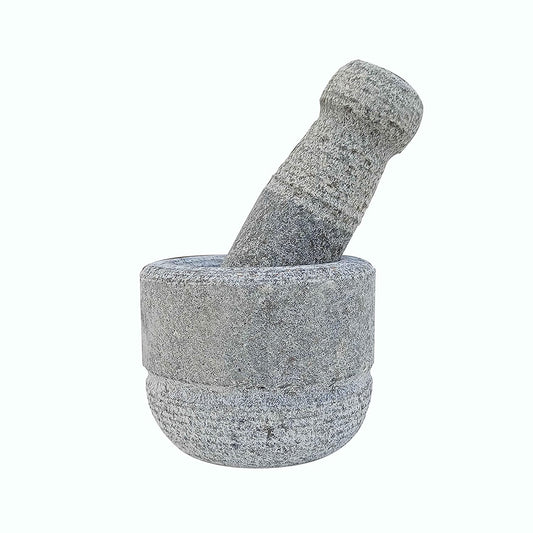 EZAHK Stone Mortar and Pestle Set (Small, 3 inch)