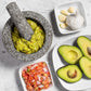 EZAHK Granite Mortar and Pestle Set, 6 Inch Diameter, 2 Cup Capacity Large Size Mortar and Pestle Made of Unpolished Granite Stone.