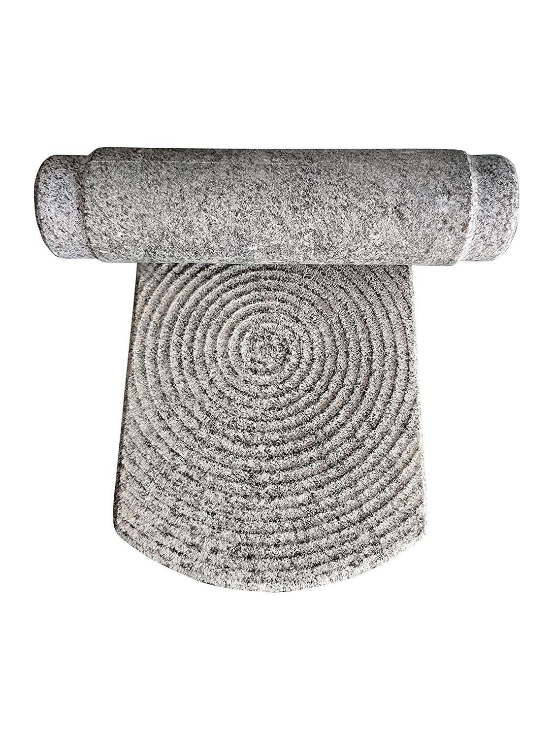 EZAHK Stone Ammikallu Mortar and Pestle Set (10 X 6 Inches, 8.5 kg), ) Grey