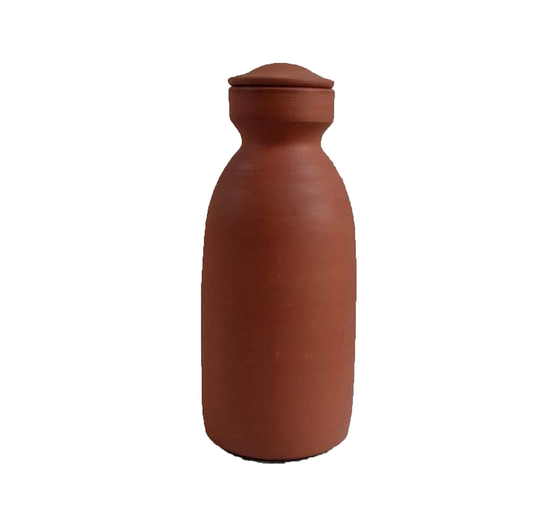 Terracotta Cooling Classic Clay 700ml Water Bottle (22x8_Brown)