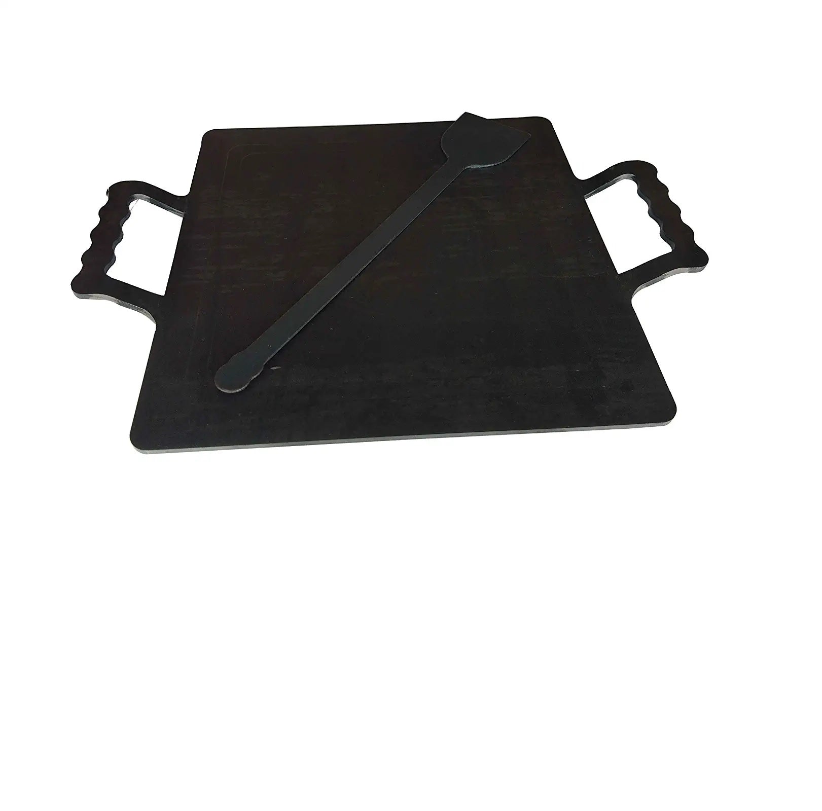 EZAHK Iron Tawa Laser Cutting with Double Handle Dosa/Roti (12IN) (Double Handle Rectangular)
