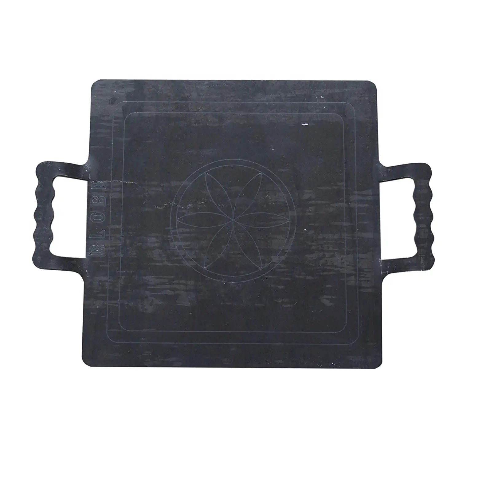 EZAHK Iron Tawa Laser Cutting with Double Handle Dosa/Roti (12IN) (Double Handle Rectangular)