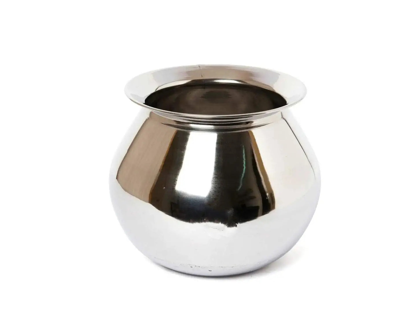 EZAHK Stainless Steel Pongal Pot/Gundu/Cooker/Handi 4 litres (Medium) with Lid and Spoon