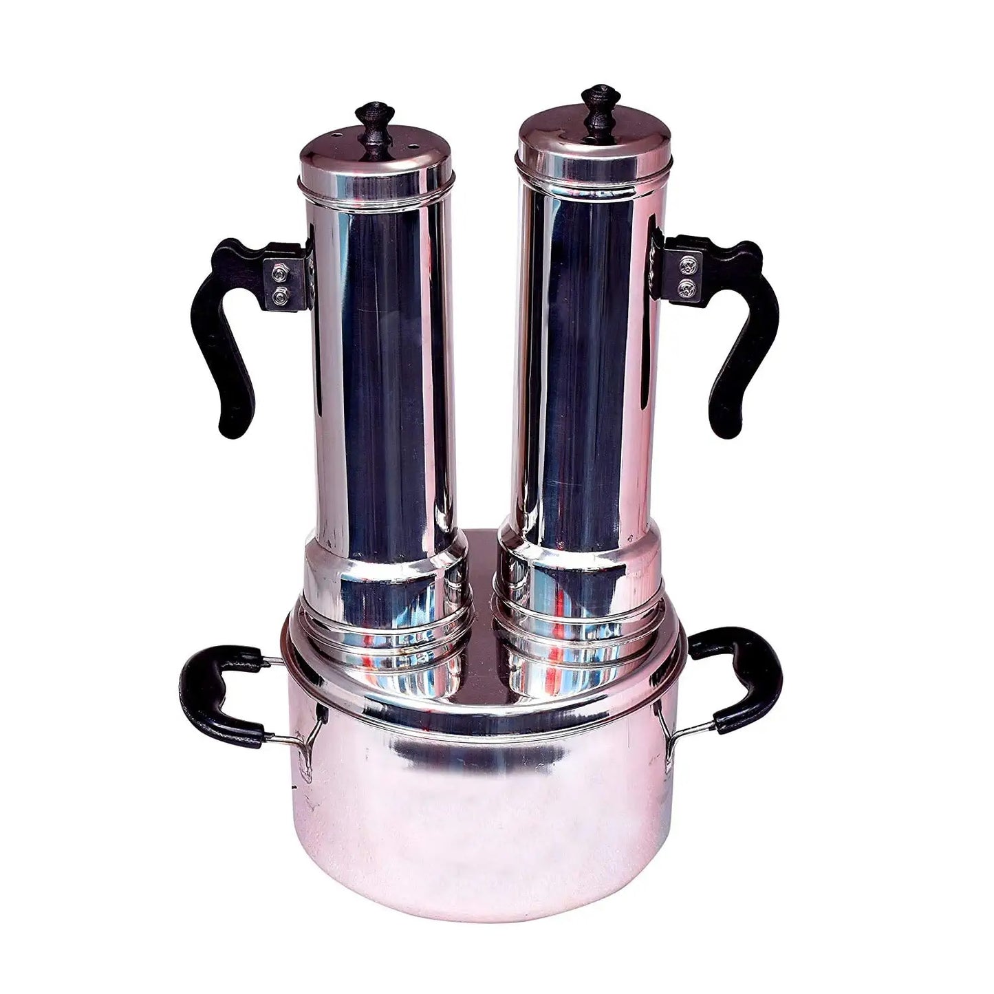 EZAHK puttu Maker/puttu kudam/puttu Steamer Big 2 Plus 1 Stainless Steel Free Extra Big White