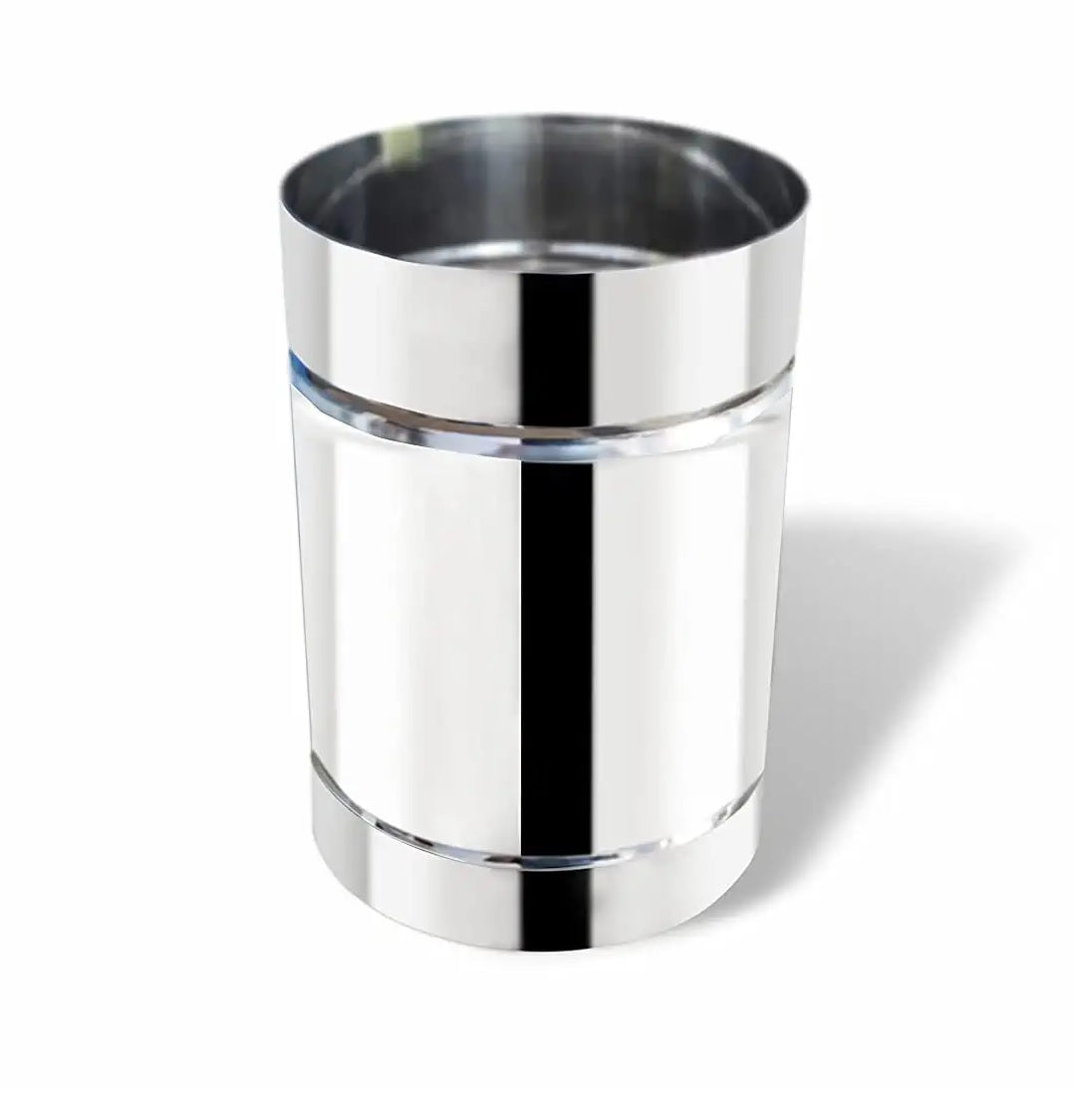 EZAHK Stainless Steel Rice Grains Measuring Pot, Padi Uzhakku, Changazhi, Nira para, Pakka 1 Litre, Large