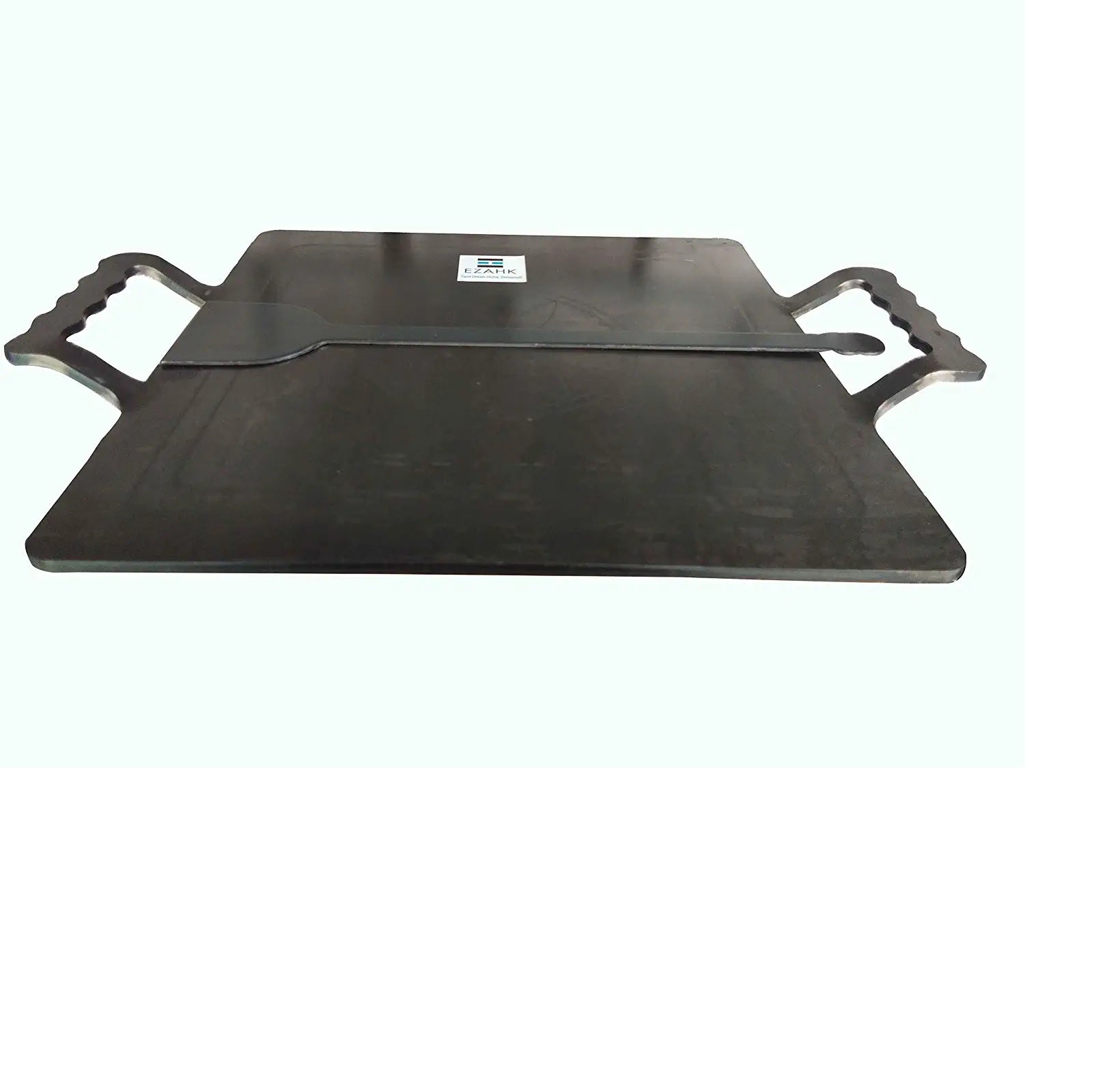EZAHK Iron Tawa Laser Cutting with Double Handle Dosa/Roti (12IN) (Double Handle Rectangular)