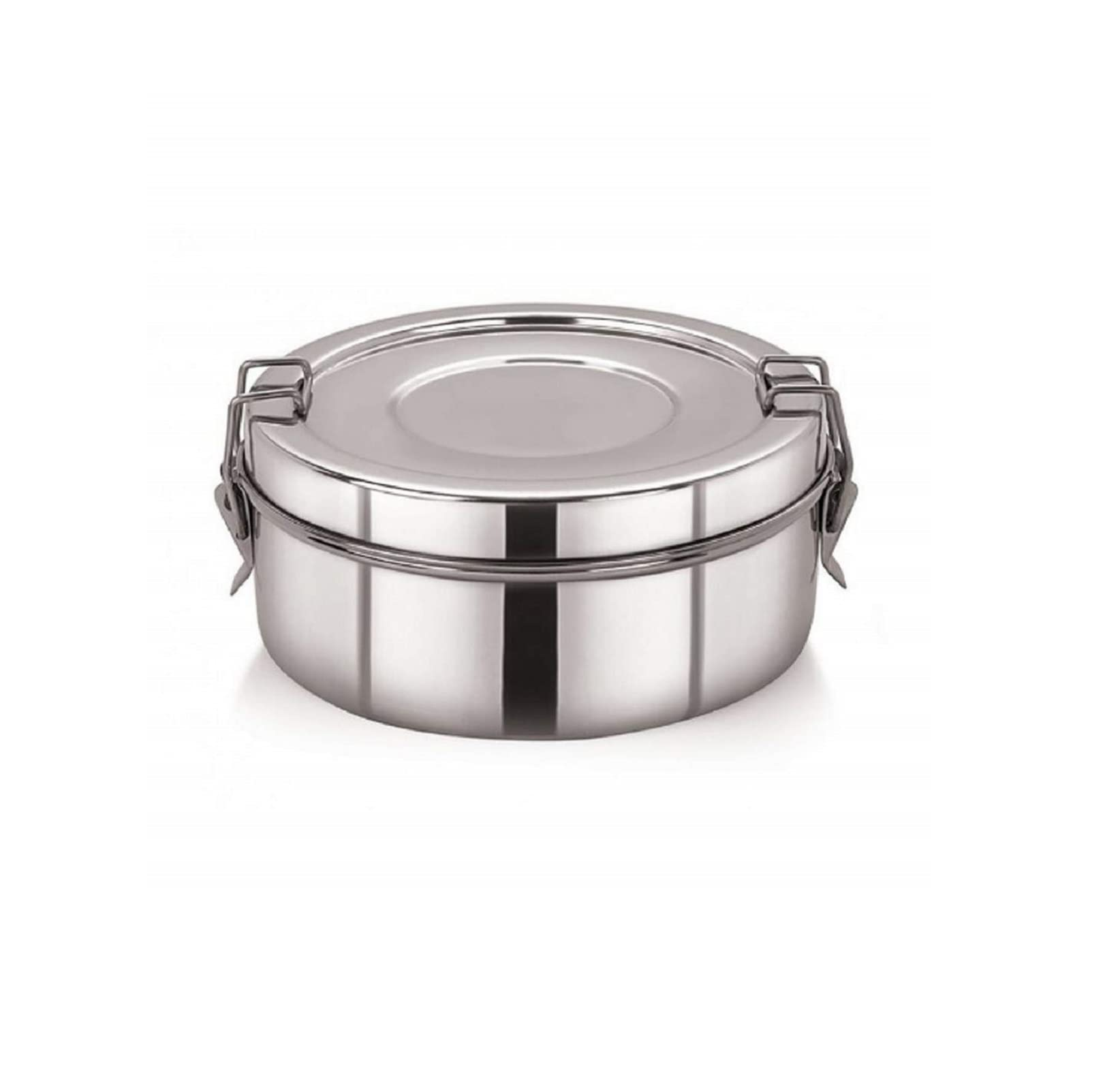 Stainless Steel Round Double Decker Lunch Box-300 ml