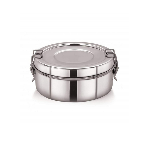 Stainless Steel Round Double Decker Lunch Box-300 ml