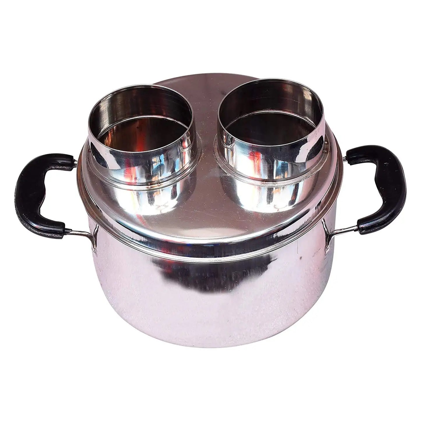 EZAHK puttu Maker/puttu kudam/puttu Steamer Big 2 Plus 1 Stainless Steel Free Extra Big White