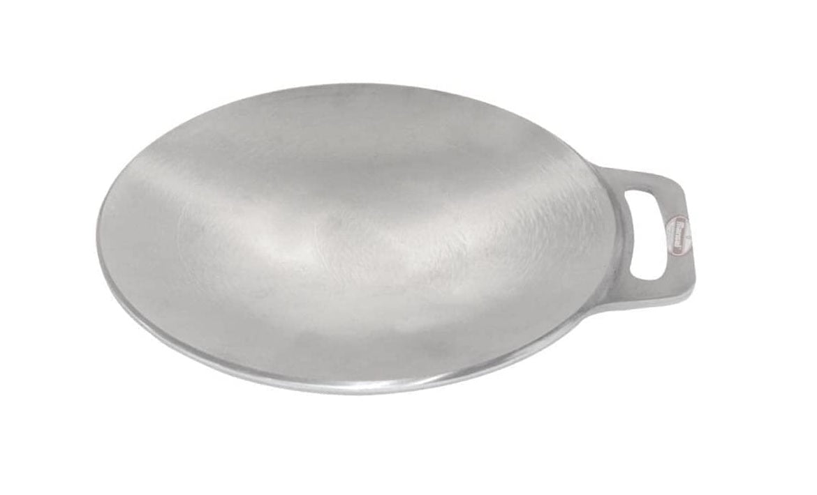 EZAHK Indolium Dosa Kallu, Indolium Polished Dosa Tawa Making Best Dosai, Single Handle, Dishwasher Safe, Concave Base for Stove Top, Low Oil Usage, Size (1.2 Kg, 12 Inch) (Shiny Silver, Aluminium)
