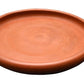 EZAHK Eco Friendly Natural Traditional Hand Made Clay Dining Cum Serving Plate (10 inch)
